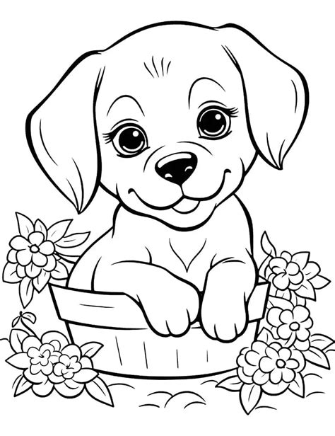 Dogs Printable Coloring Pages